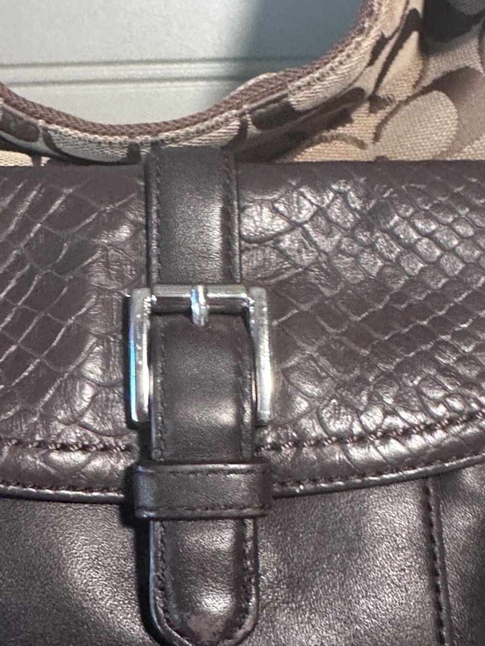 Coach Charlie Signature Python Hobo *Style #F32081* - Picture 11 of 15